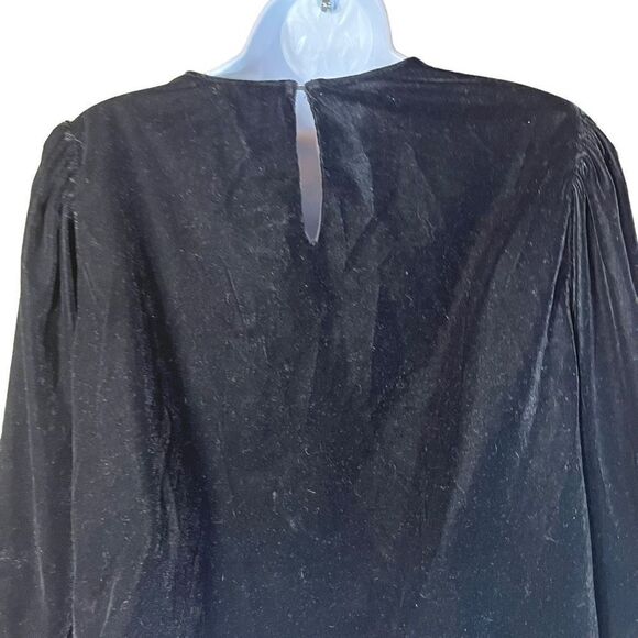 Zara Velour 3/4 sleeve top Size M - Picture 6 of 7